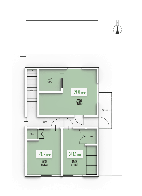 大和八木シェアハウス橿の木全体図2f